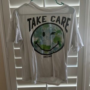 Oversized smiley T shirt